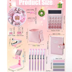 Pink Desk Organizers and Accessories With Mesh Desk Organizer and 360°Rotating Pen Holder