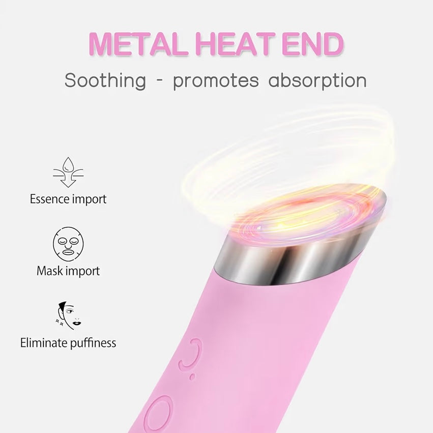 Rechargeable Silicone Face Scrubber with Heat Massage End