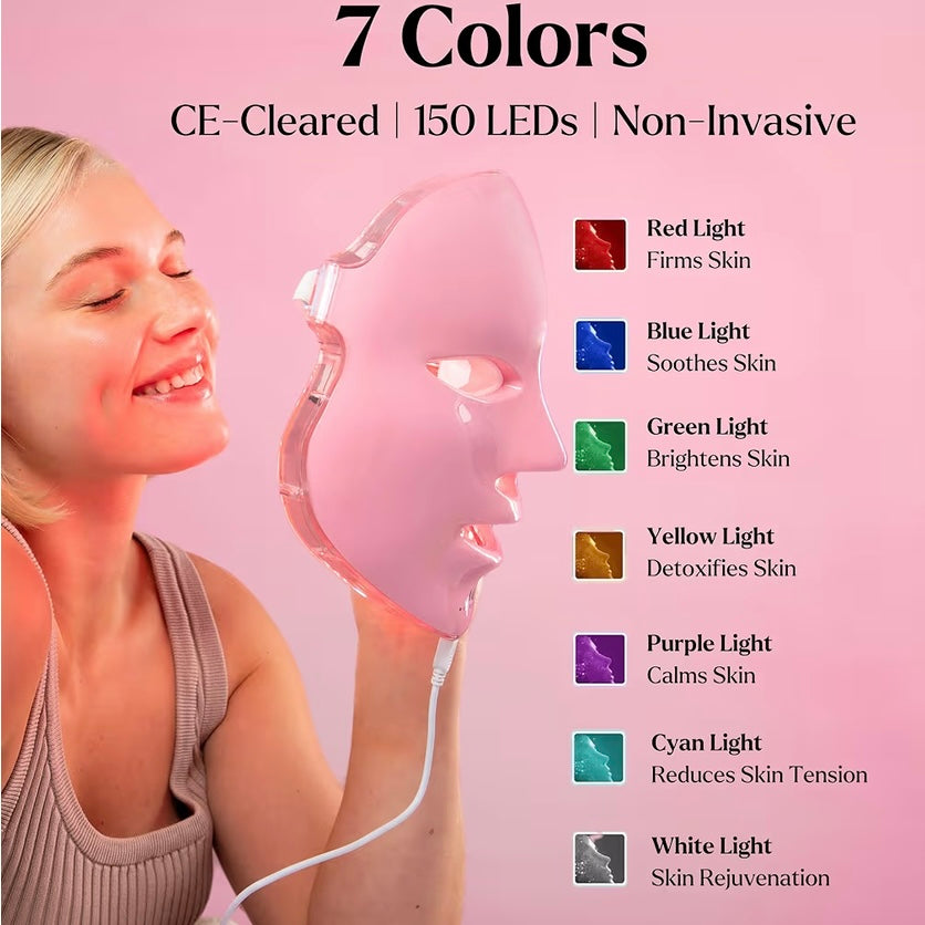 LED Face Mask Light Therapy Premium Spa Kit