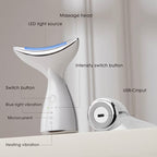 Face & Neck Massager with LED Light Therapy