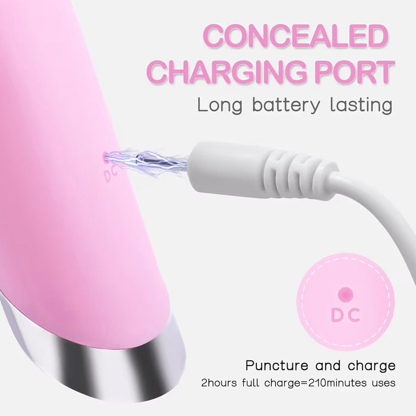 Rechargeable Silicone Face Scrubber with Heat Massage End