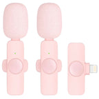 2 Pack Professional Wireless Lavalier Microphone (lightning cable connector)