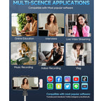 2 Pack Professional Wireless Lavalier Microphone (lightning cable connector)