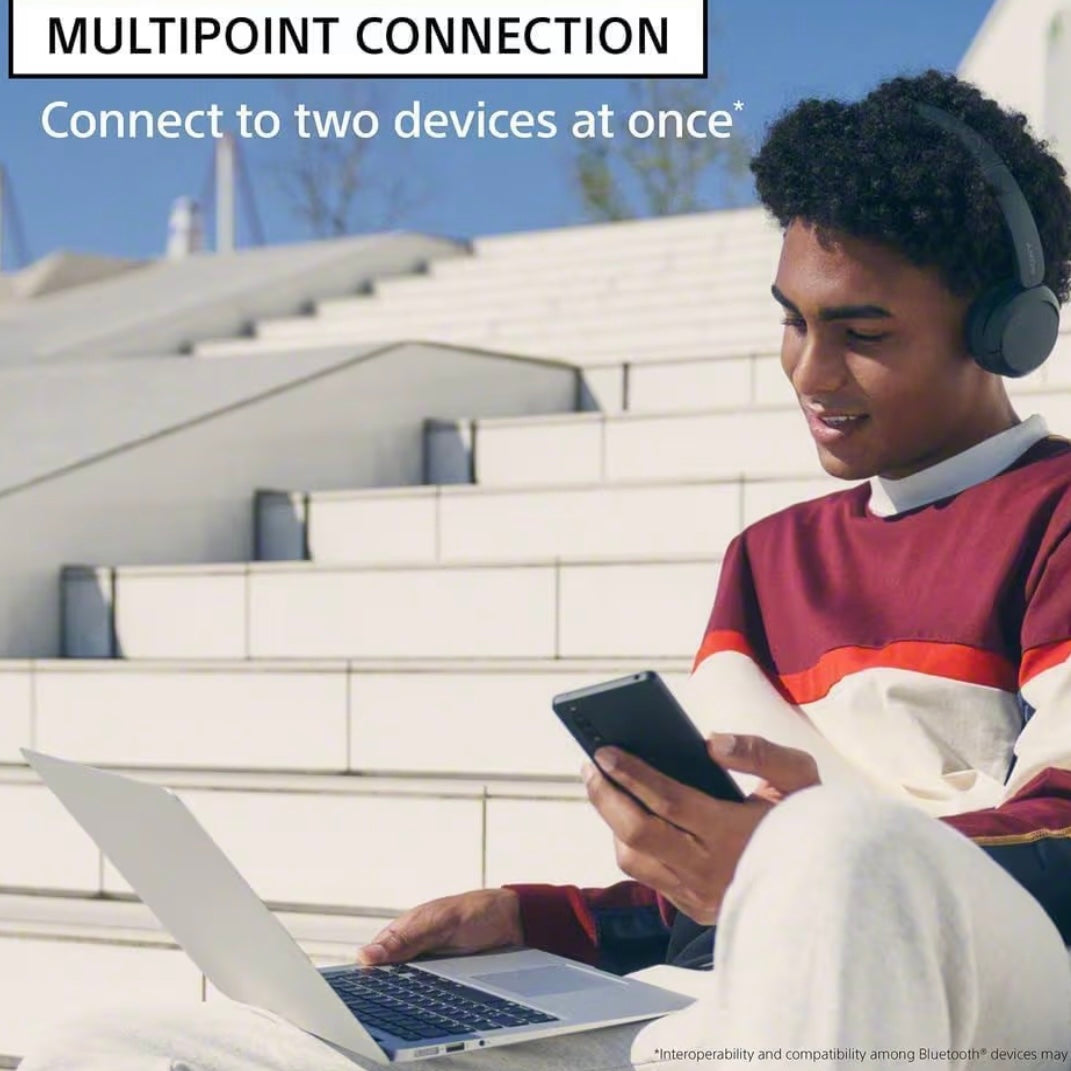 Sony WH-CH520 Wireless Headphones Bluetooth On-Ear Headset with Microphone