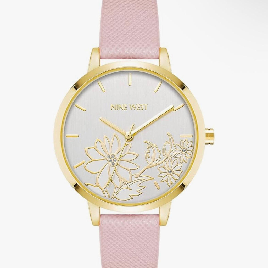 Nine West Women's Floral Dial Strap Watch