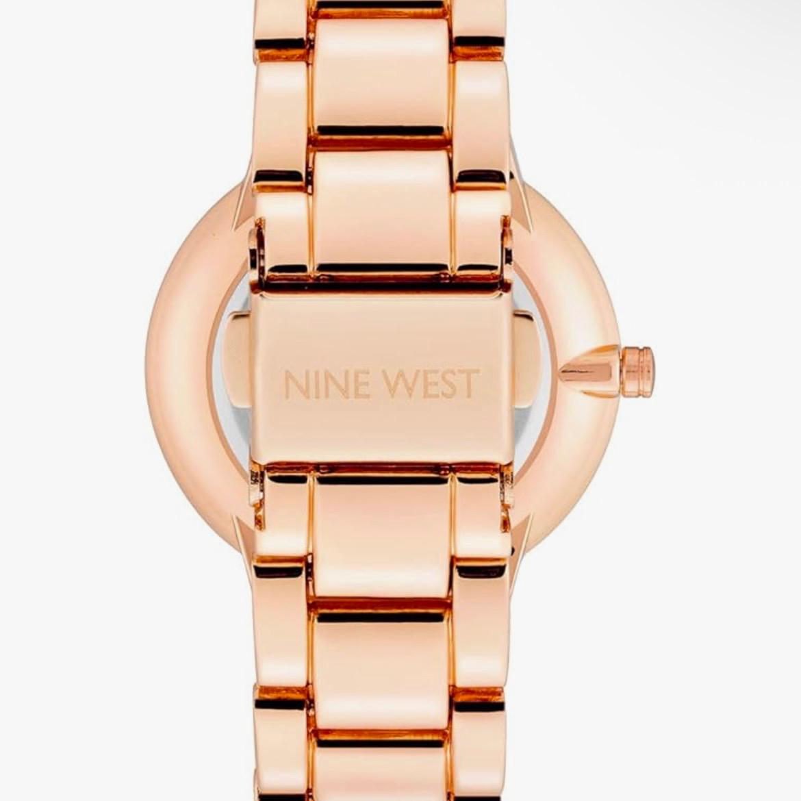 Nine West Women's Crystal Accented Bracelet Watch