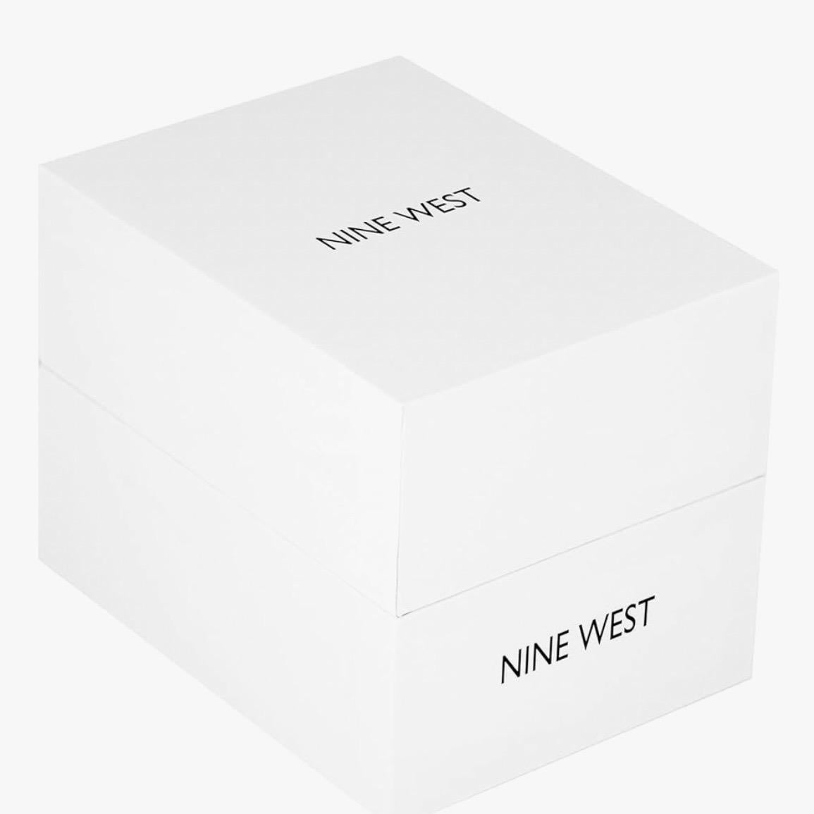 Nine West Women's Floral Dial Smooth Strap Watch