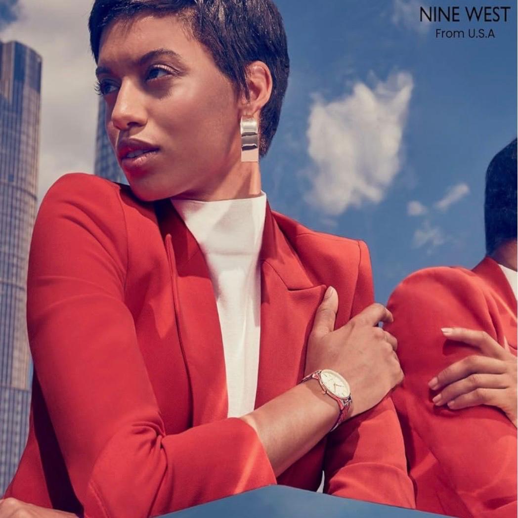 Nine West Women's Crystal Accented Bracelet Watch