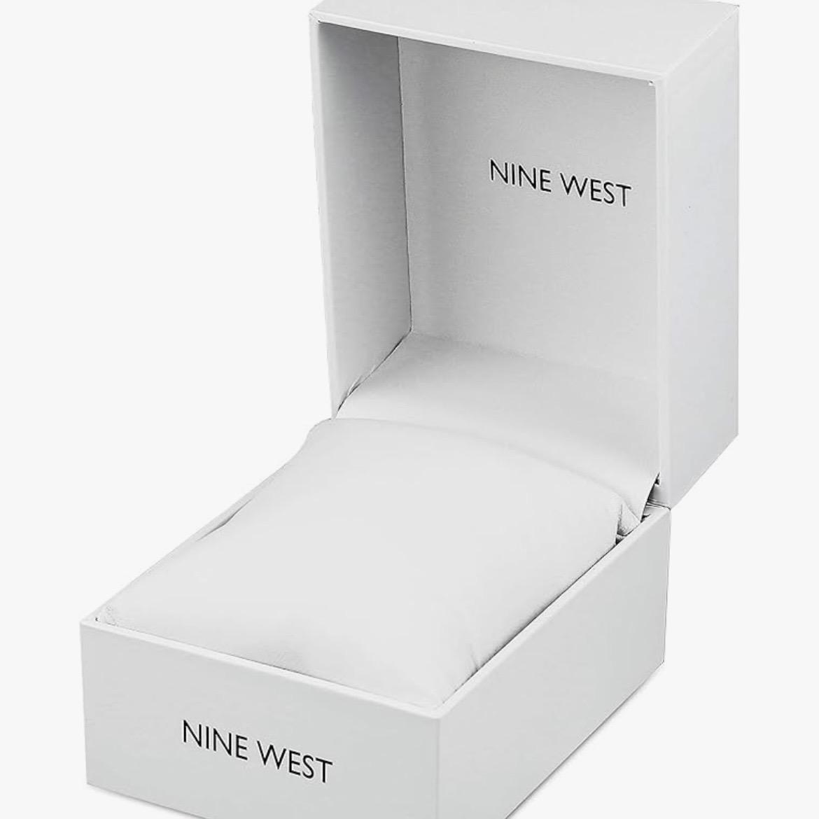 Nine West Women's Floral Dial Mesh Bracelet Watch