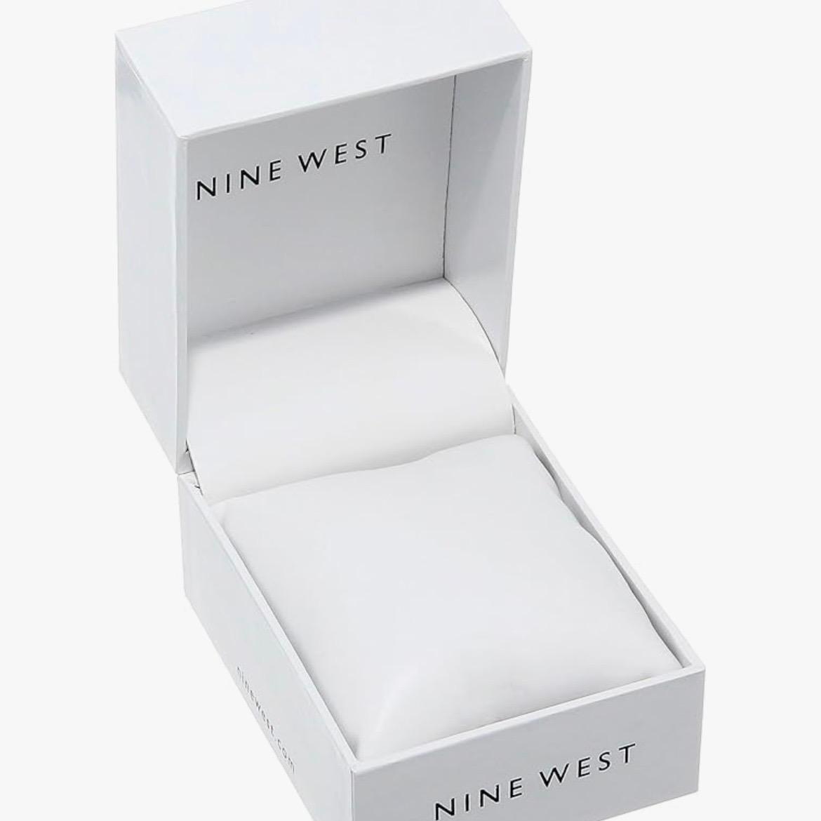 Nine West Women's Floral Dial Mesh Bracelet Watch