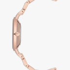 Nine West Women's Floral Dial Bracelet Watch, Rose Gold