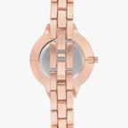 Nine West Women's Floral Dial Bracelet Watch, Rose Gold