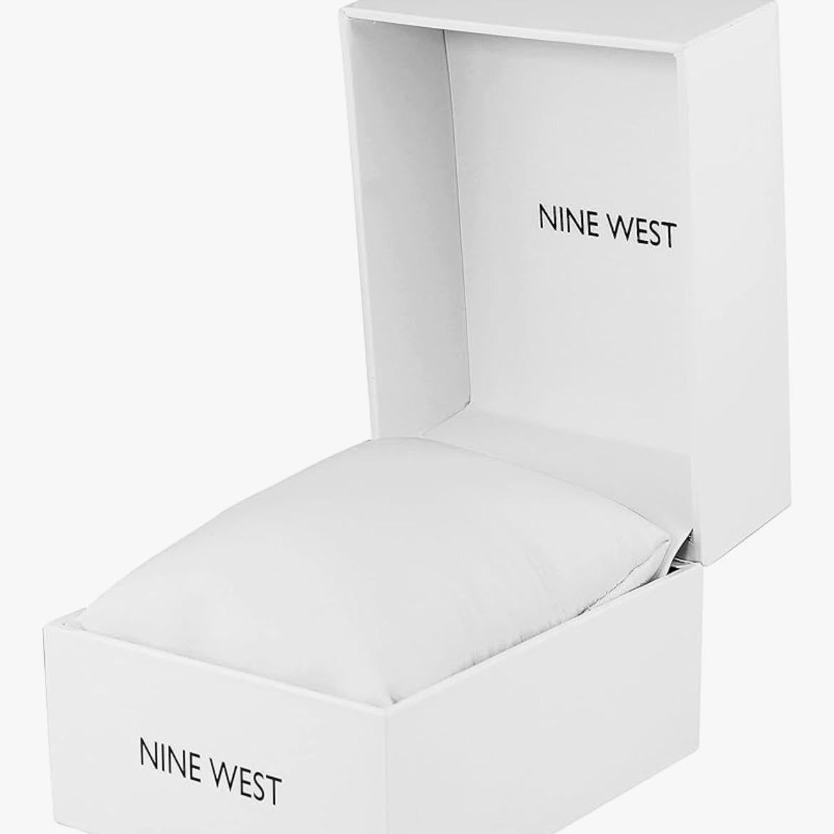 Nine West Women's Mesh Bracelet Watch, Gold/Pink